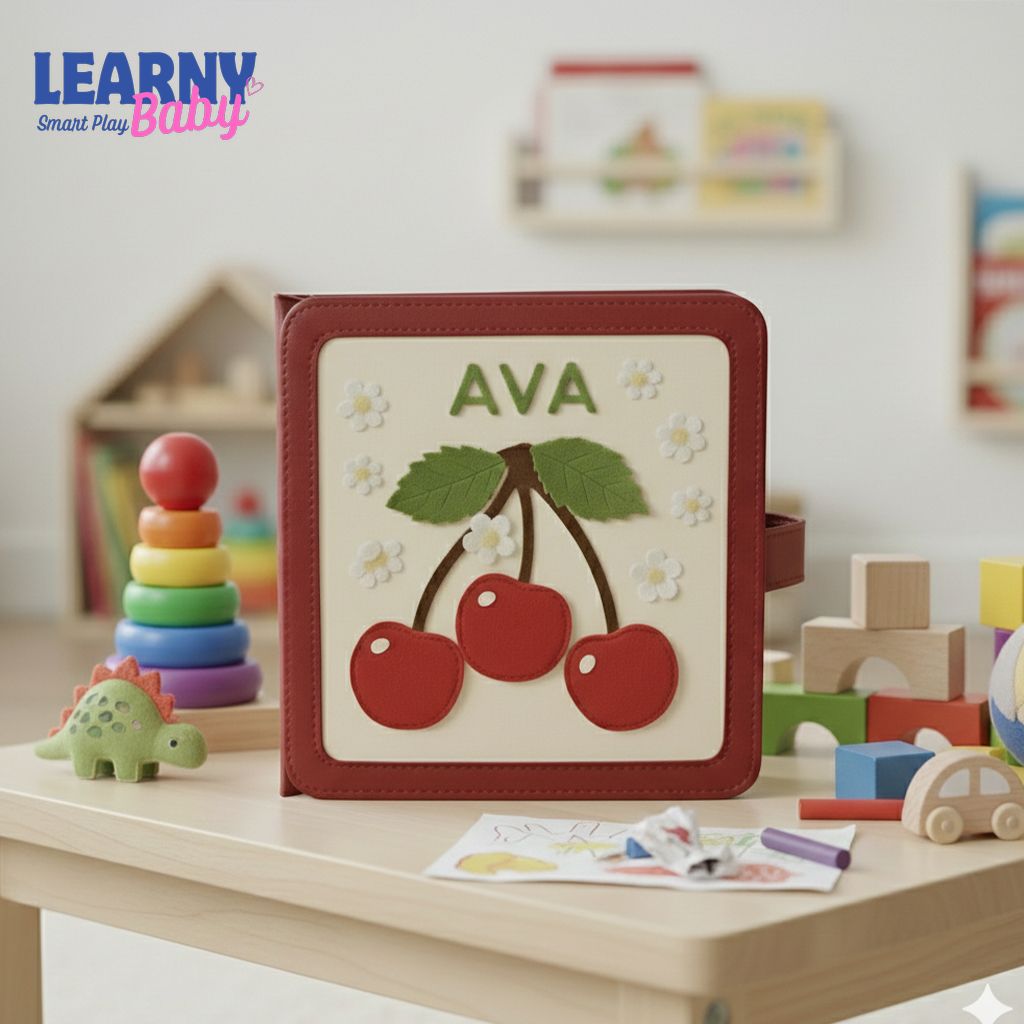 Montessori Busy Book for Toddlers, Personalized Felt Quiet Book, Handmade Learning Toy, Custom Baby Shower Gift, Montessori Toy Book