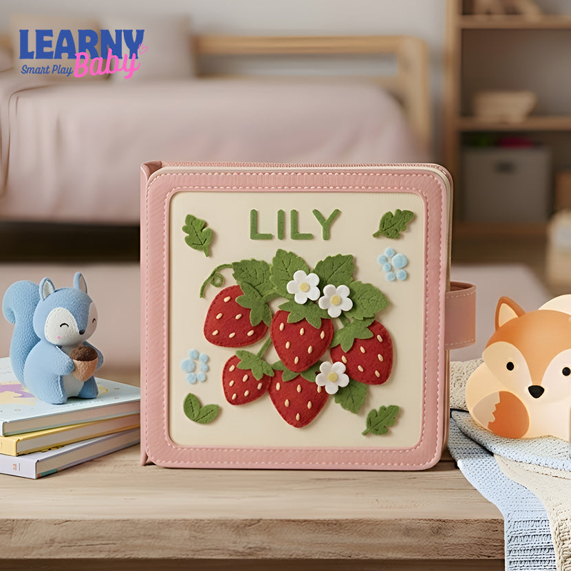 Personalized Birthday Gift for Baby, Handmade Felt Quiet Book, Customized Montessori Activity Book, New Year Present, Busy Book for Toddlers