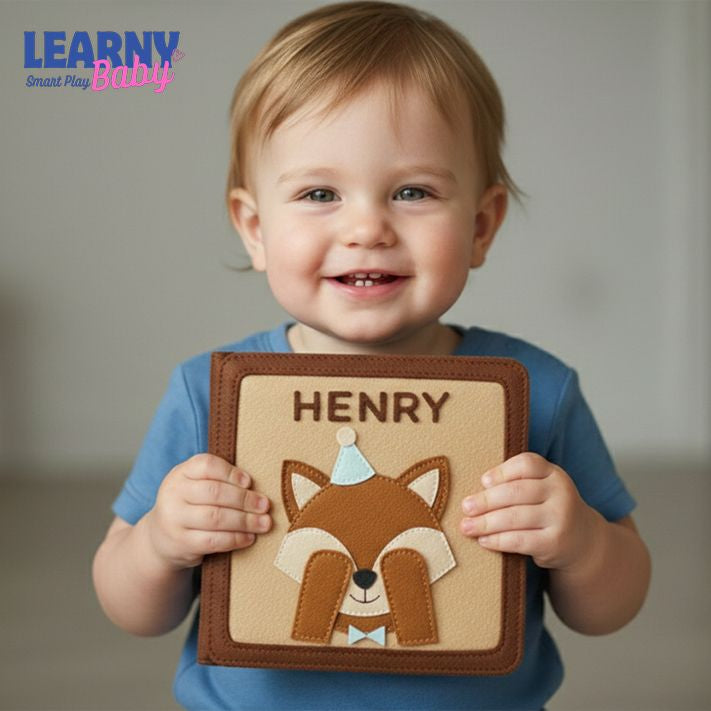 Personalized Montessori Quiet Book for Toddlers, Custom Name & Photo Busy Book, Fine Motor Skills, Screen Free Learning Toy Ages 1.5–4