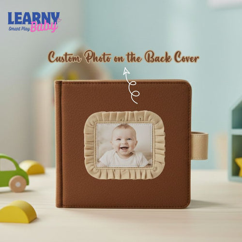 Personalized Montessori Felt Busy Book for Toddlers, Custom Name & Photo Quiet Book, Fine Motor Skills, Screen Free Learning Toy Ages 1.5–4 QBLB25