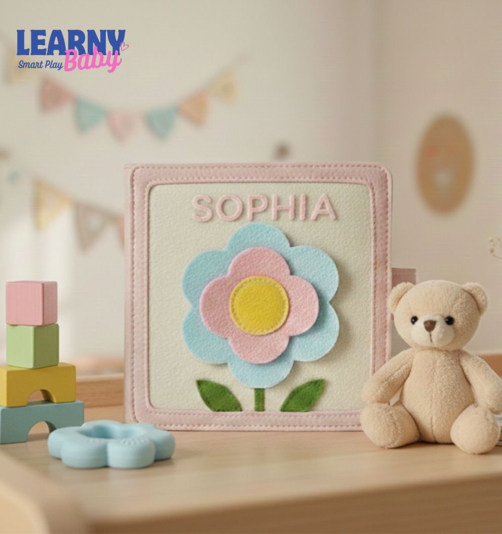 Personalized Montessori Quiet Book for Toddlers, Custom Name & Photo Busy Book, Sensory Fine Motor Learning Toy, Screen Free Ages 1–4