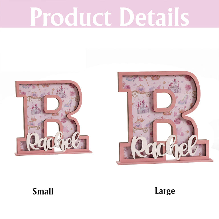 Personalized Princess Piggy Bank, Wooden Coin Bank for Kids, Custom Name, Birthday Gift, Pink Nursery Decor, Gift For Girl