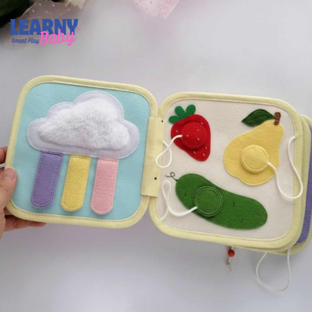 Montessori Busy Book for Toddlers, Personalized Quiet Book with Name & Photo, Sensory Fine Motor Activity, Screen-Free Toy Ages 1–4