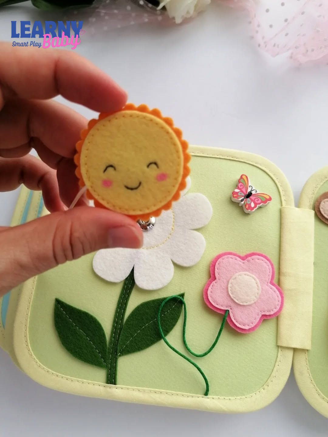 Montessori Busy Book for Toddlers, Personalized Quiet Book with Name & Photo, Sensory Fine Motor Activity, Screen-Free Toy Ages 1–4