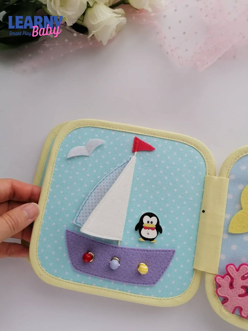 Montessori Busy Book for Toddlers, Personalized Quiet Book with Name & Photo, Sensory Fine Motor Activity, Screen-Free Toy Ages 1–4