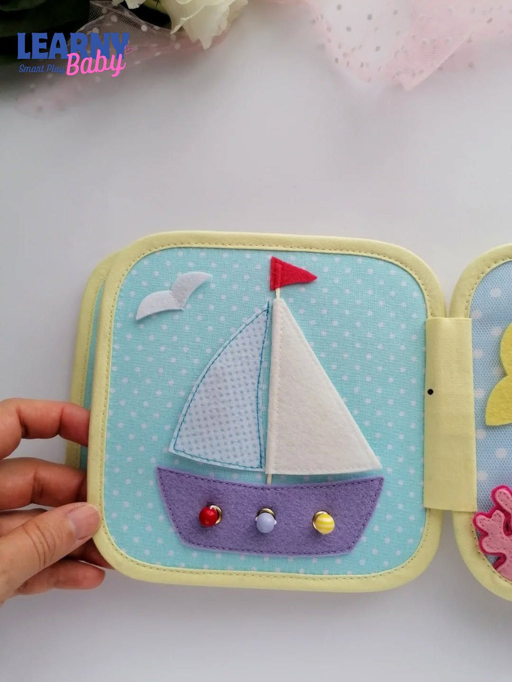 Montessori Busy Book for Toddlers, Personalized Quiet Book with Name & Photo, Sensory Fine Motor Activity, Screen-Free Toy Ages 1–4