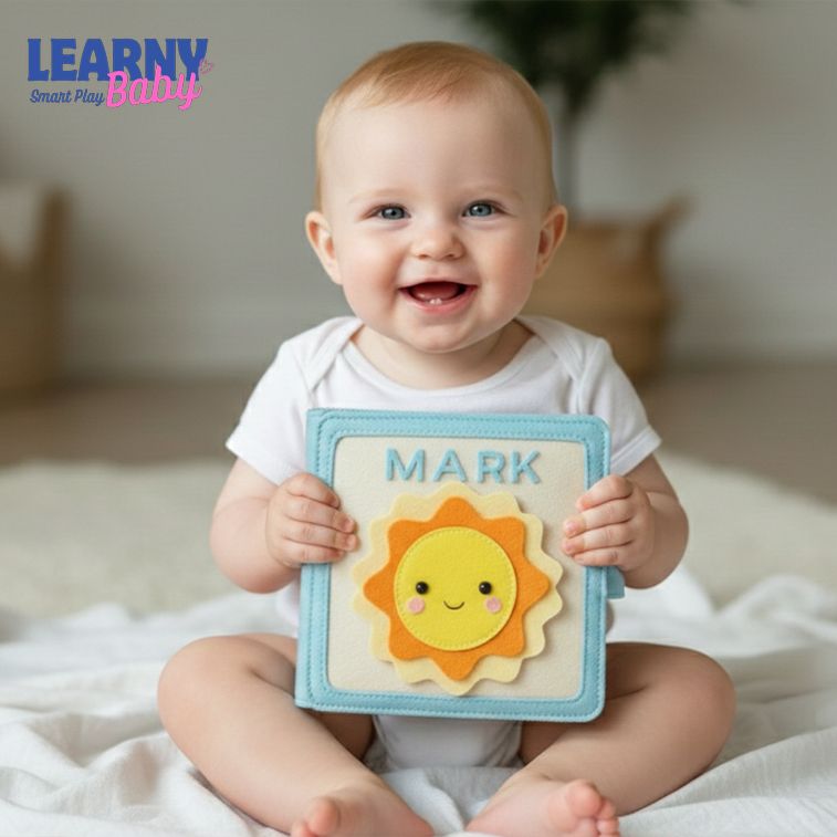 Montessori Busy Book for Toddlers, Personalized Quiet Book with Name & Photo, Sensory Fine Motor Activity, Screen-Free Toy Ages 1–4