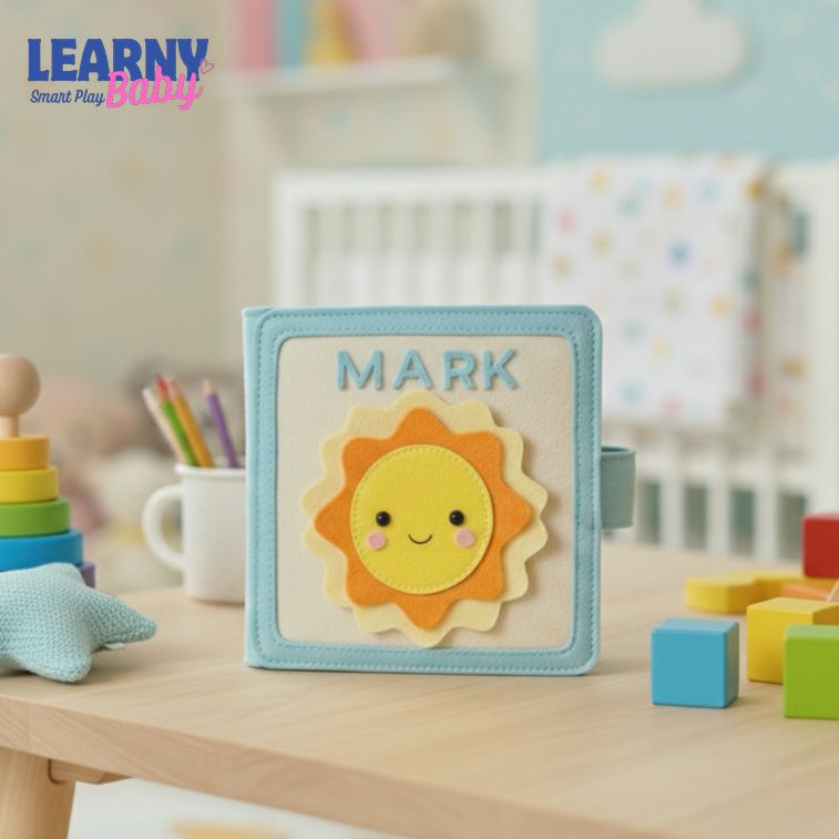 Montessori Busy Book for Toddlers, Personalized Quiet Book with Name & Photo, Sensory Fine Motor Activity, Screen-Free Toy Ages 1–4