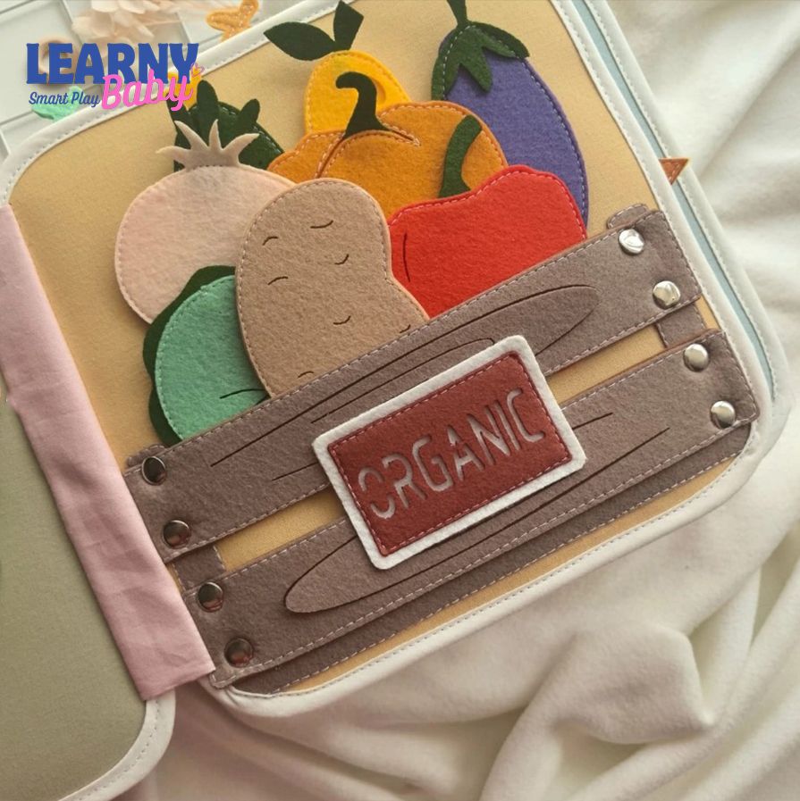 Montessori Quiet Book for Toddlers, Interactive Felt Busy Book, Counting Numbers 1–10, Fine Motor Skills Learning Toy for Kids