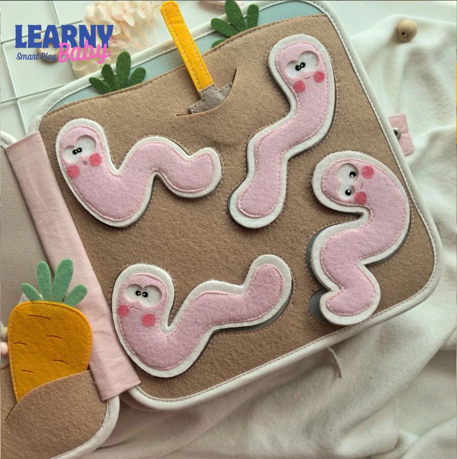 Montessori Quiet Book for Toddlers, Interactive Felt Busy Book, Counting Numbers 1–10, Fine Motor Skills Learning Toy for Kids