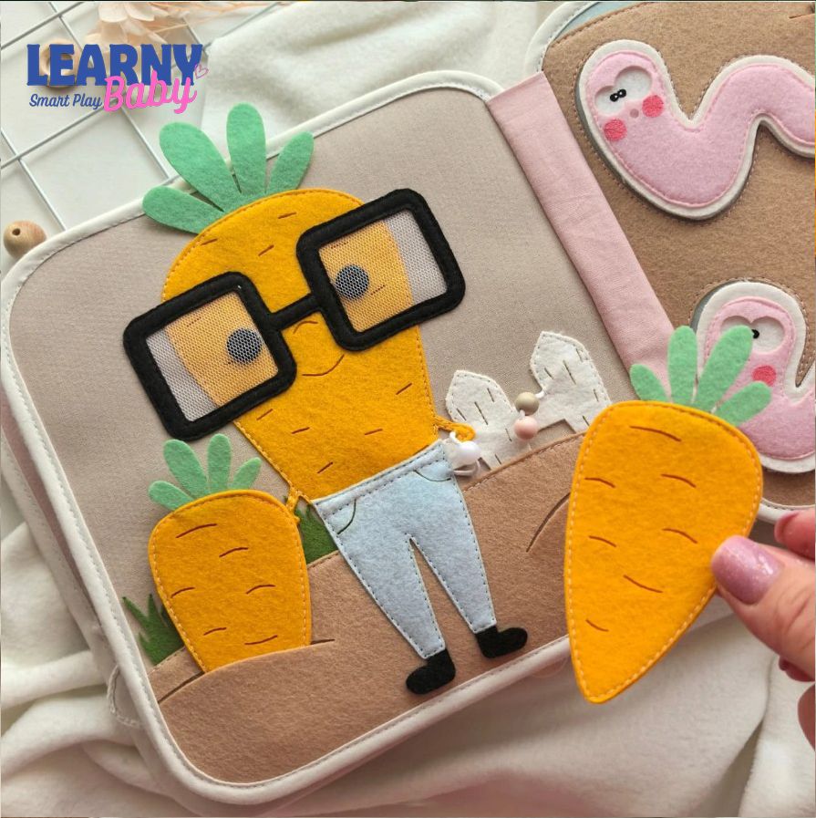 Montessori Quiet Book for Toddlers, Interactive Felt Busy Book, Counting Numbers 1–10, Fine Motor Skills Learning Toy for Kids