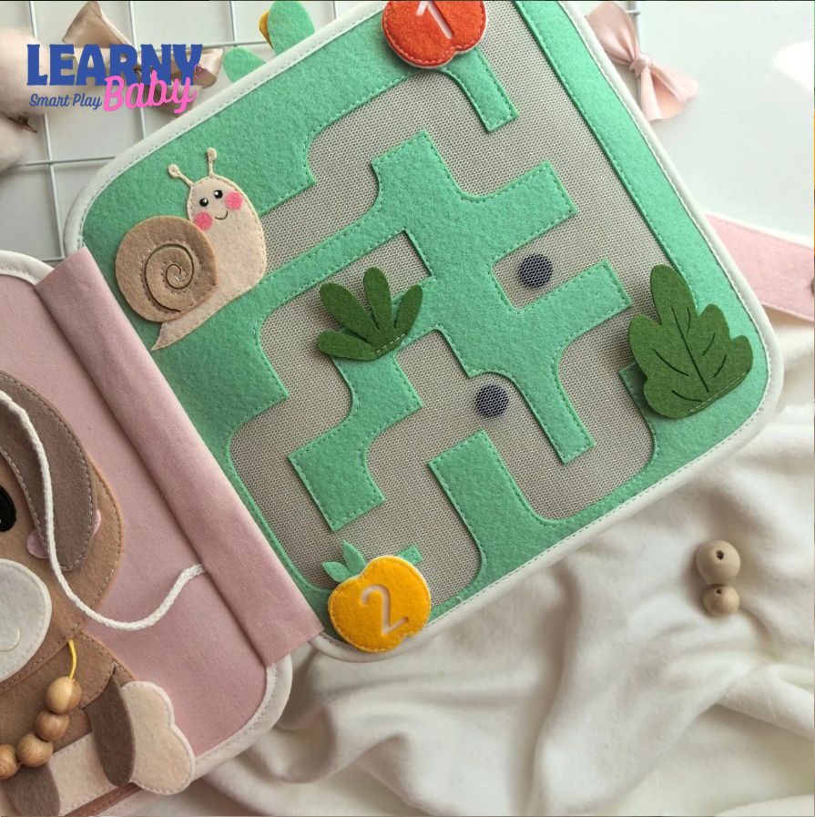 Montessori Quiet Book for Toddlers, Interactive Felt Busy Book, Counting Numbers 1–10, Fine Motor Skills Learning Toy for Kids