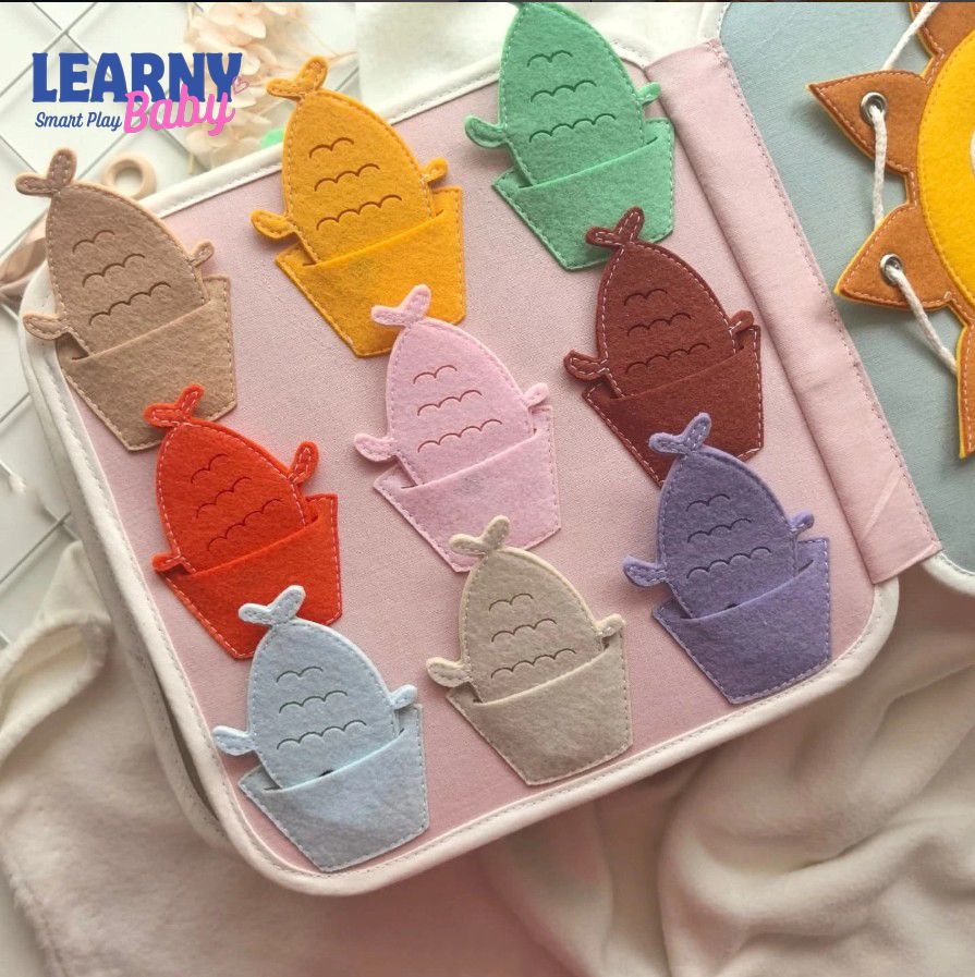 Montessori Quiet Book for Toddlers, Interactive Felt Busy Book, Counting Numbers 1–10, Fine Motor Skills Learning Toy for Kids