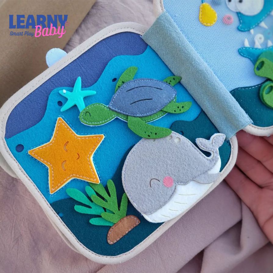 Personalized Felt Quiet Book for Toddlers, Lion Theme Busy Book, Montessori Learning Toy, Custom Name Soft Book, Baby Boy Gift, Fine Motor Skills Activity