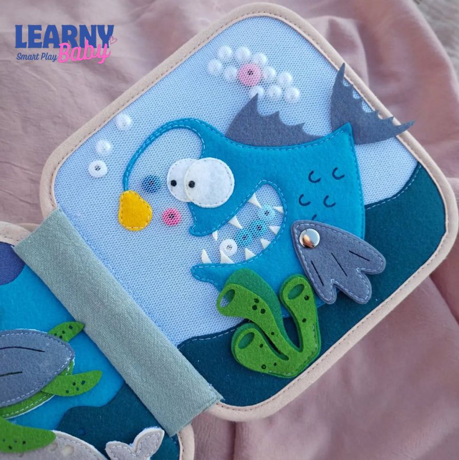 Personalized Felt Quiet Book for Toddlers, Lion Theme Busy Book, Montessori Learning Toy, Custom Name Soft Book, Baby Boy Gift, Fine Motor Skills Activity