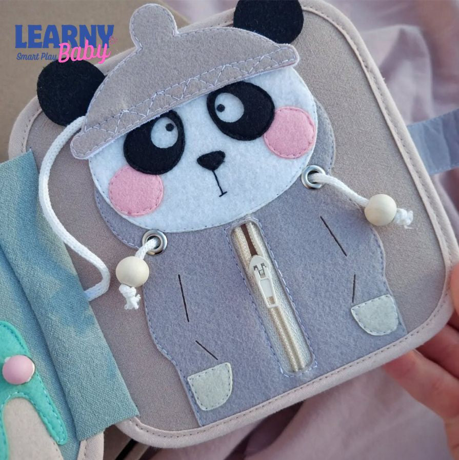 Personalized Felt Quiet Book for Toddlers, Lion Theme Busy Book, Montessori Learning Toy, Custom Name Soft Book, Baby Boy Gift, Fine Motor Skills Activity