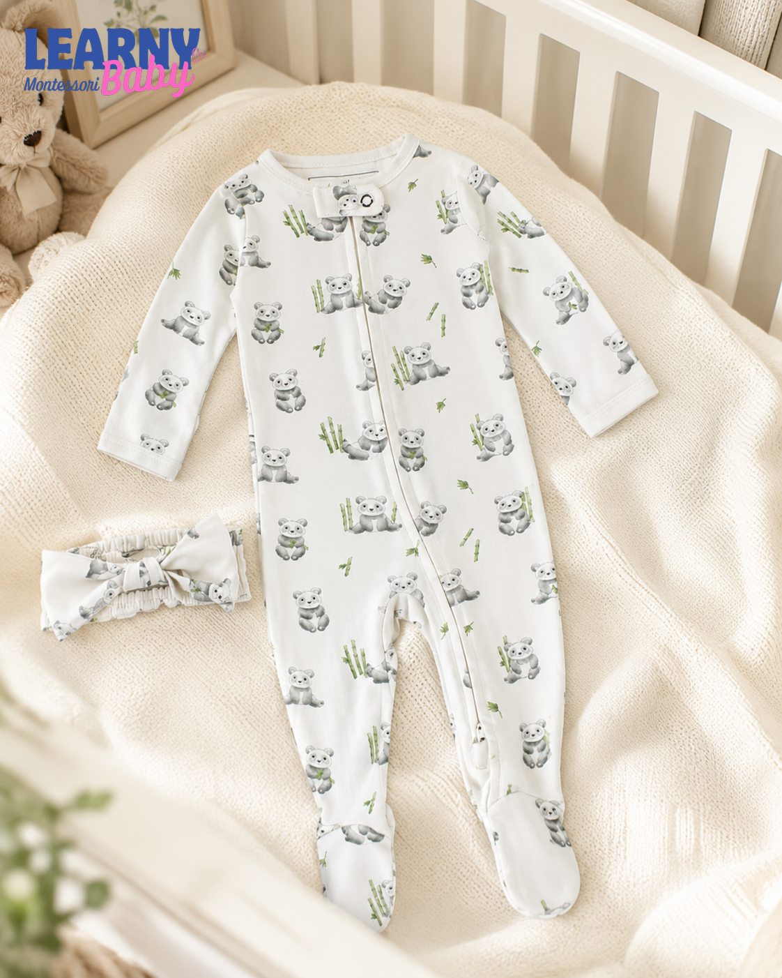 Koala Bamboo Baby Zippy Footie – Soft Newborn Sleepwear
