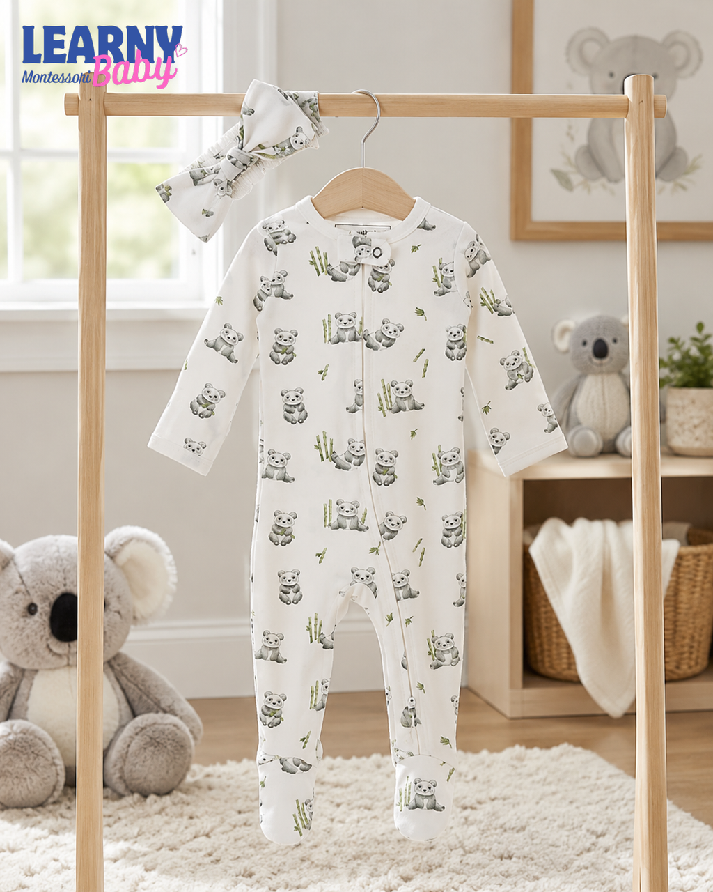 Koala Bamboo Baby Zippy Footie – Soft Newborn Sleepwear