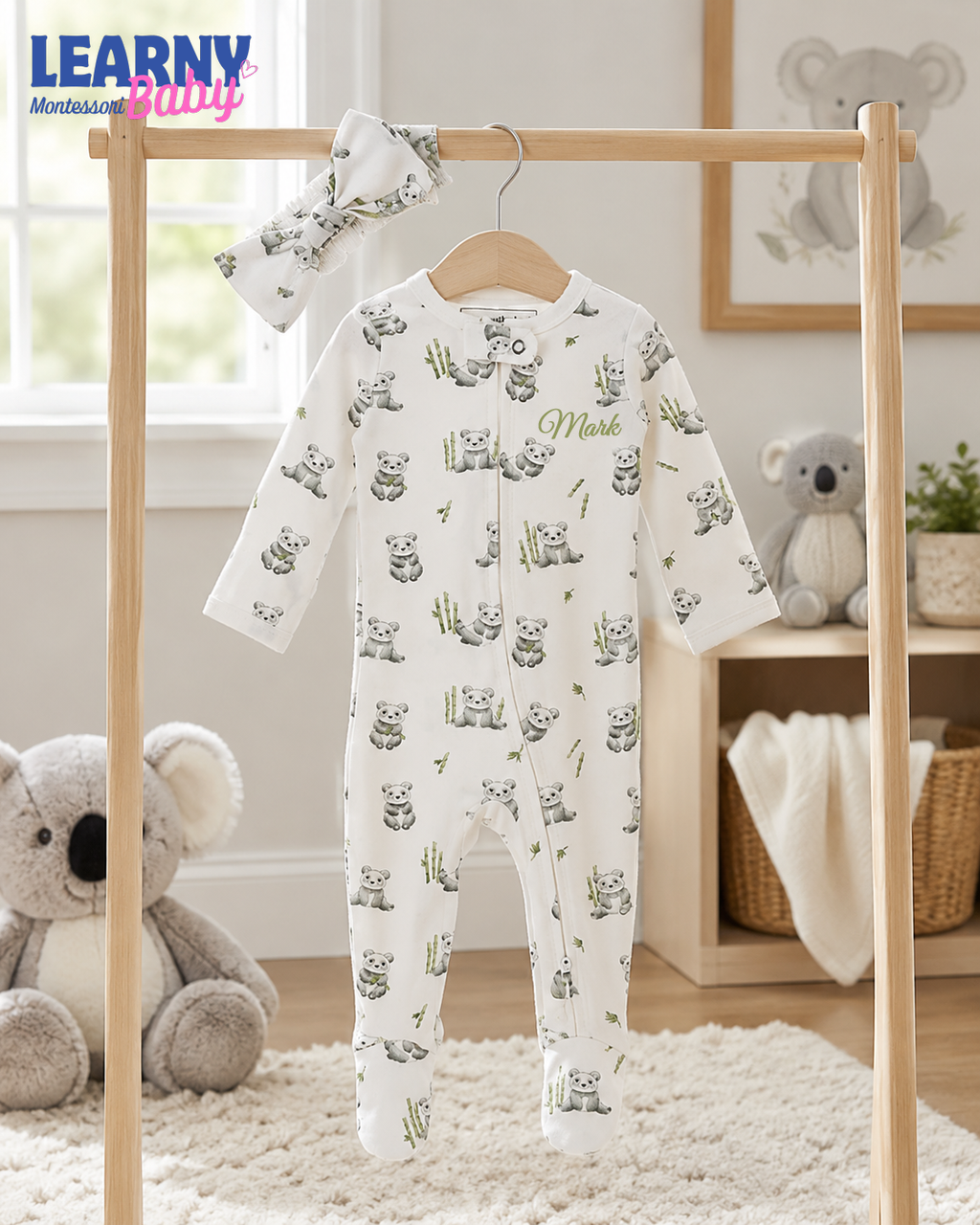 Koala Bamboo Baby Zippy Footie – Soft Newborn Sleepwear