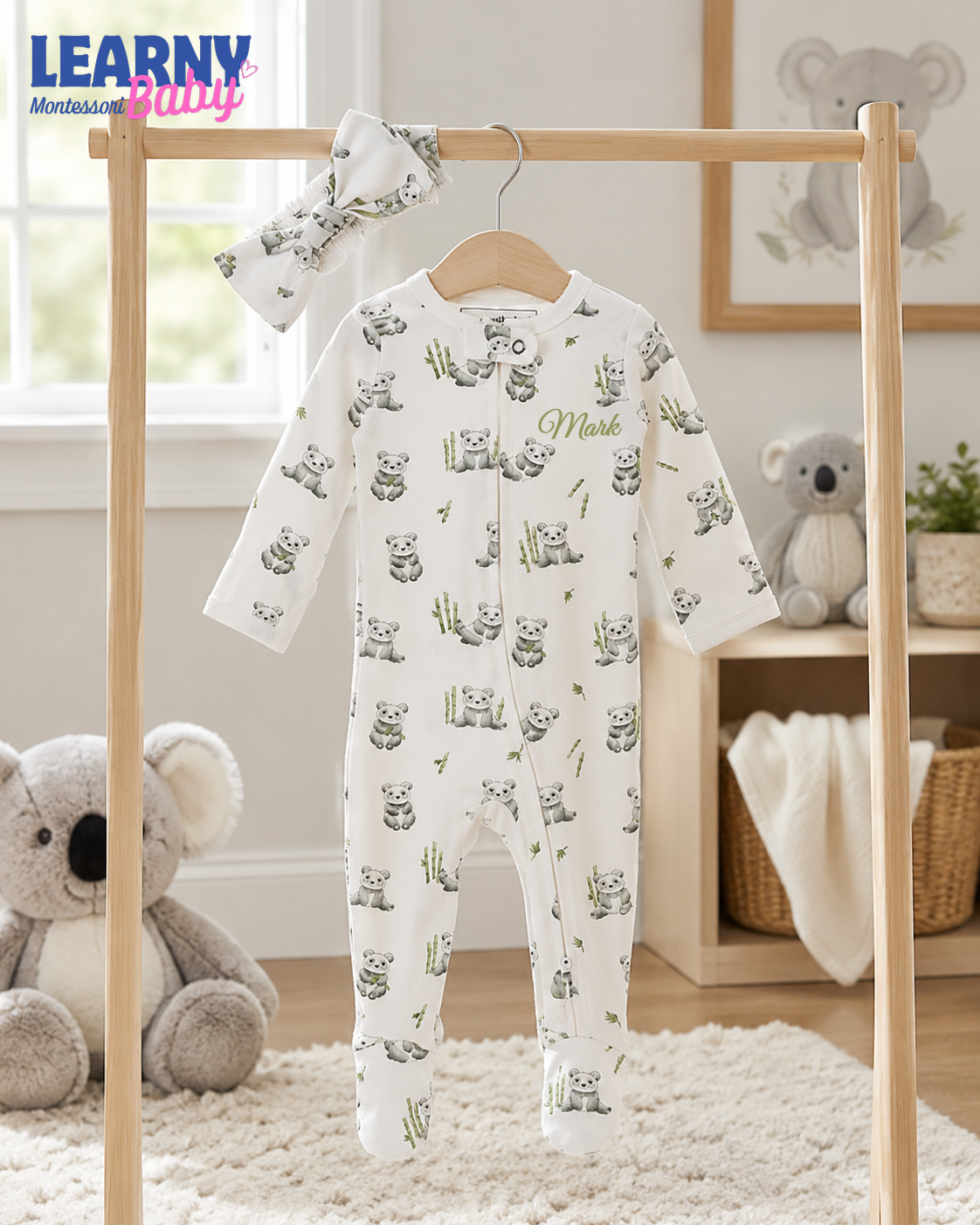 Koala Bamboo Baby Zippy Footie – Soft Newborn Sleepwear