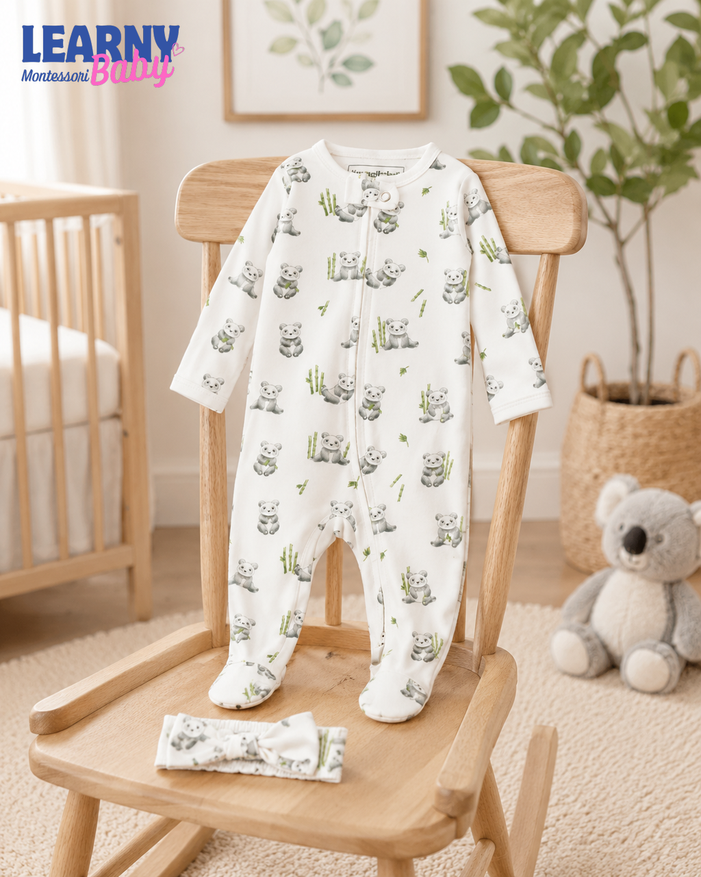Koala Bamboo Baby Zippy Footie – Soft Newborn Sleepwear
