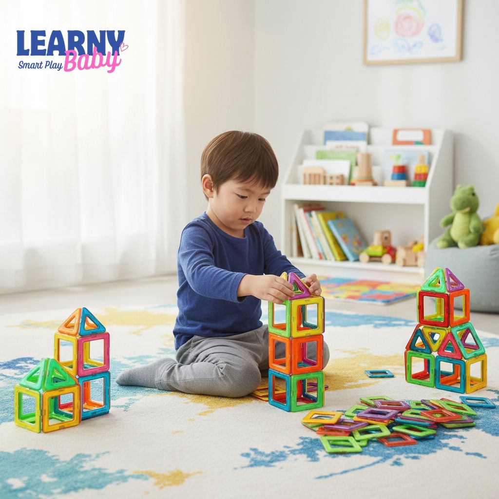 Big Size Magnetic Building Blocks for Kids – DIY Construction STEM Toy | Creative Learning & Spatial Skills, Ages 3–8