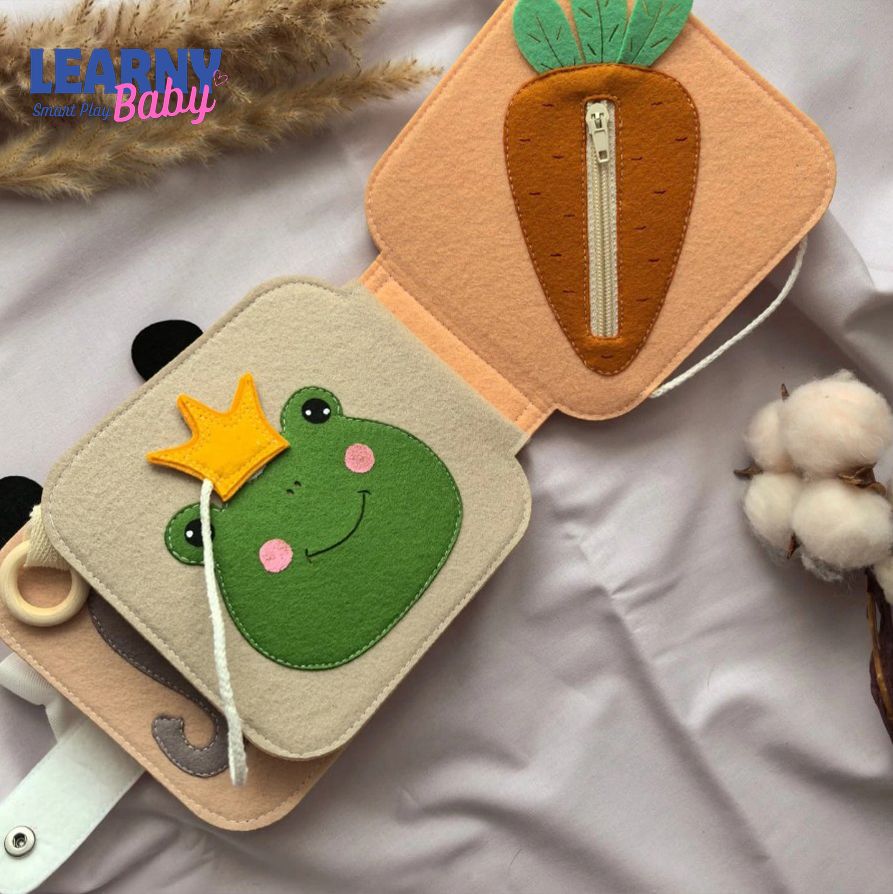 Montessori Quiet Book for Toddlers 1-4, Personalized Busy Book with Name, Soft Felt Activity Book, Fine Motor Skills Toy, Screen Free Learning Gift