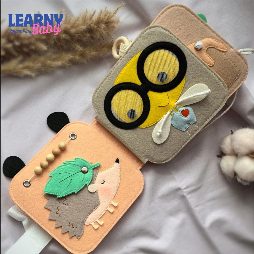 Montessori Quiet Book for Toddlers 1-4, Personalized Busy Book with Name, Soft Felt Activity Book, Fine Motor Skills Toy, Screen Free Learning Gift