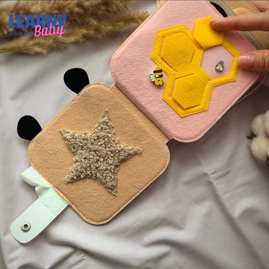 Montessori Quiet Book for Toddlers 1-4, Personalized Busy Book with Name, Soft Felt Activity Book, Fine Motor Skills Toy, Screen Free Learning Gift