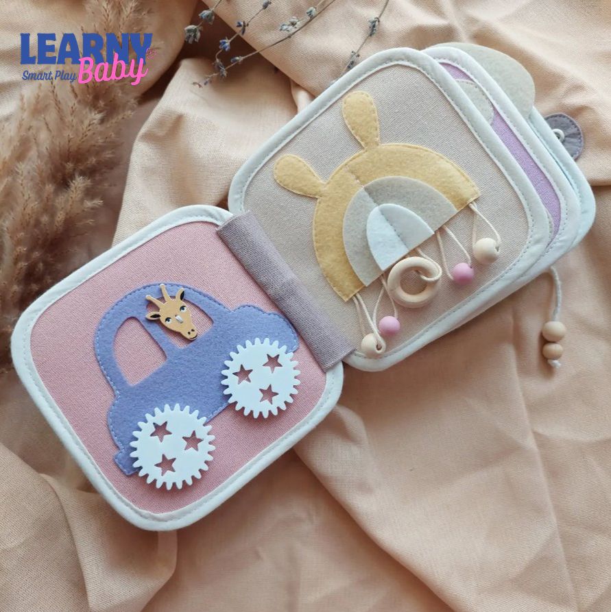 Personalized Felt Quiet Book for Kids, Montessori Sensory Busy Book, Custom Toddler Learning Toy, Fine Motor Skills Gift