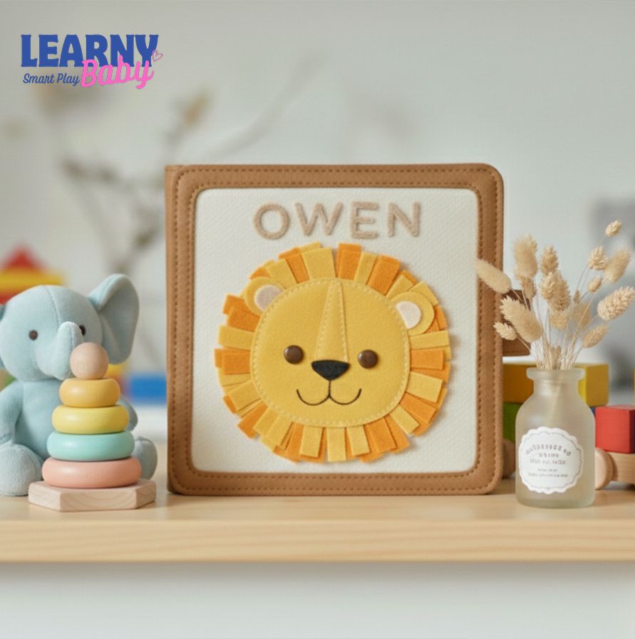 Personalized Felt Quiet Book for Kids, Montessori Sensory Busy Book, Custom Toddler Learning Toy, Fine Motor Skills Gift