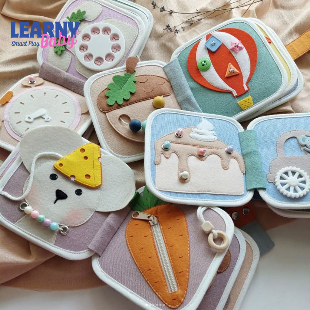 Personalized Felt Quiet Book for Kids, Montessori Sensory Busy Book, Custom Toddler Learning Toy, Fine Motor Skills Gift