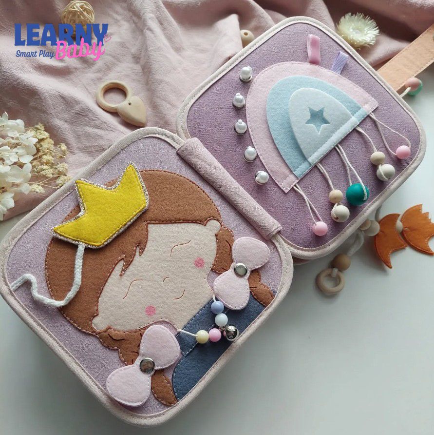 Custom Name Montessori Busy Book, Personalized Felt Quiet Book for Toddlers, Sensory Learning Toy, Screen-Free Gift