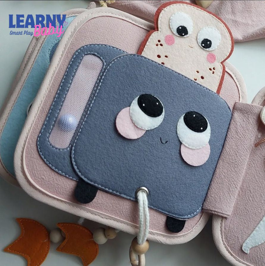 Custom Name Montessori Busy Book, Personalized Felt Quiet Book for Toddlers, Sensory Learning Toy, Screen-Free Gift