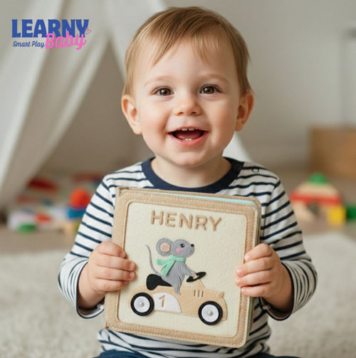Custom Name Montessori Busy Book, Personalized Felt Quiet Book for Toddlers, Sensory Learning Toy, Screen-Free Gift
