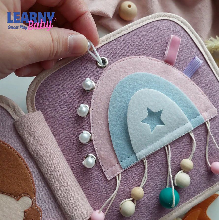 Custom Name Montessori Busy Book, Personalized Felt Quiet Book for Toddlers, Sensory Learning Toy, Screen-Free Gift