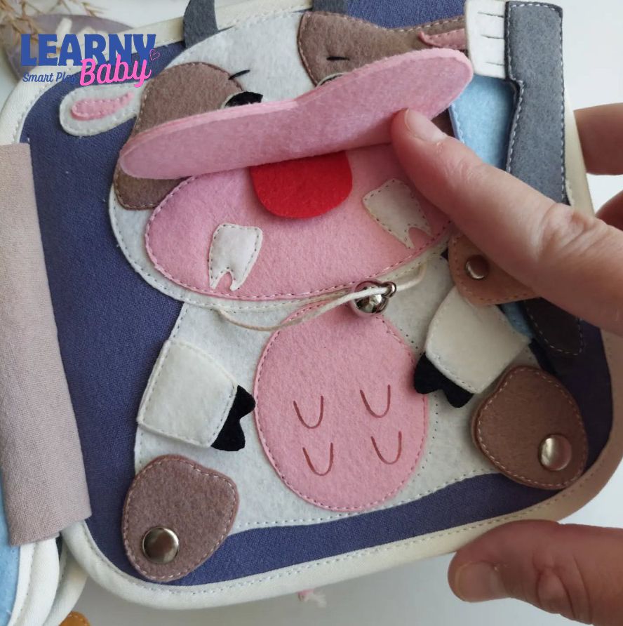 Personalized Felt Quiet Book for Toddlers, Montessori Busy Book, Sensory Activity Toy, Custom Name Soft Book, Travel Learning Gift for Kids 1-4