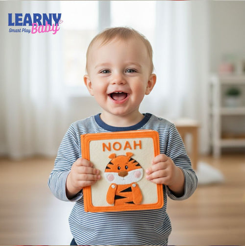 Personalized Felt Busy Book for Toddlers, Montessori Quiet Book, Baby Activity Book, Custom Name Soft Book, Travel Learning Gift QBLB33