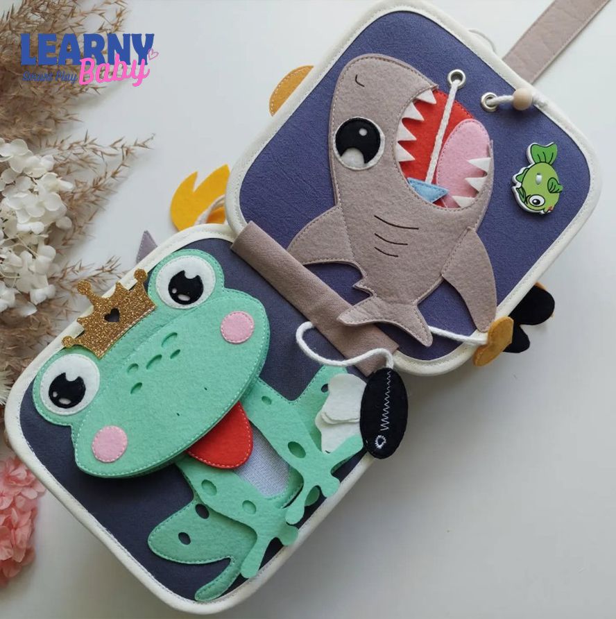 Personalized Felt Quiet Book for Toddlers, Montessori Busy Book, Sensory Activity Toy, Custom Name Soft Book, Travel Learning Gift for Kids 1-4