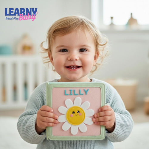 Montessori Busy Book, Felt Busy Book, Baby Busy Book, Personalized Mini Quiet Book for Toddlers, Fine Motor Travel Toy, Screen-Free Gift QBLB34