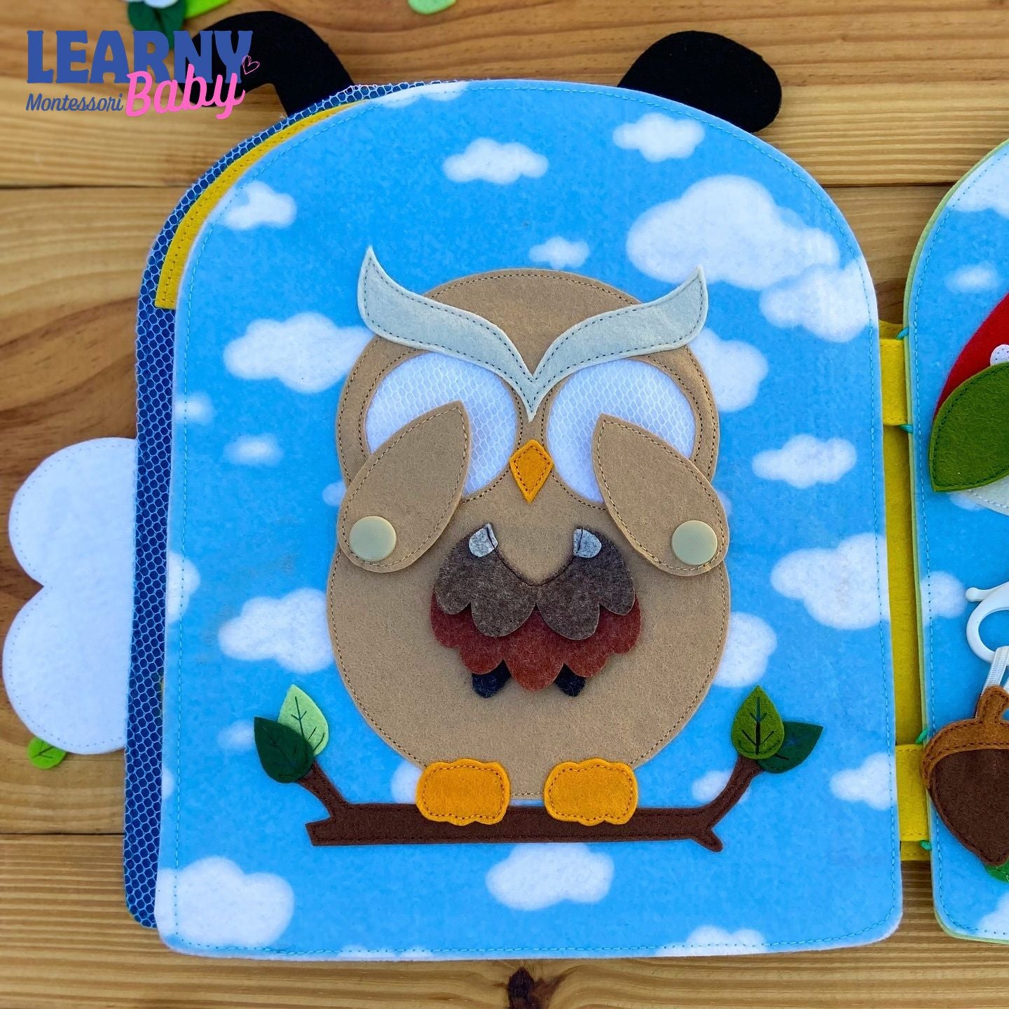 Personalized Ladybug Bee Quiet Book, Handmade Felt Busy Book for Toddlers, Montessori Activity Book, Baby Gift QBLB78