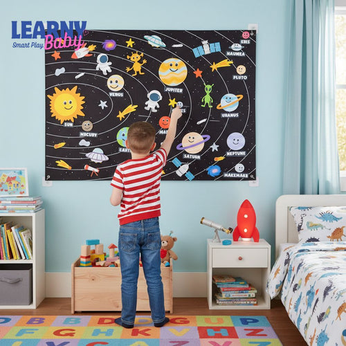 Montessori Farm Animals Felt Story Board for Toddlers – Preschool Interactive Learning Toy, Wall Hanging Felt Puzzle, Educational Gift