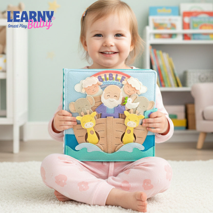 Personalized Felt Quiet Book, Old Testament Bible Felt Quiet Book: Christian Educational Toy Baptism Birthday Gifts for Kids