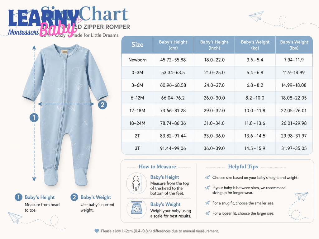 Blue Paper Airplane Bamboo Zippy Footie – Baby Zip Pajamas