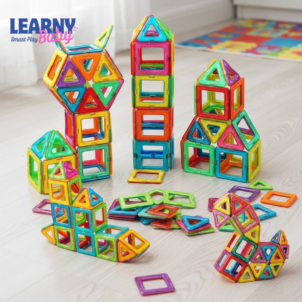 Big Size Magnetic Building Blocks for Kids – DIY Construction STEM Toy | Creative Learning & Spatial Skills, Ages 3–8