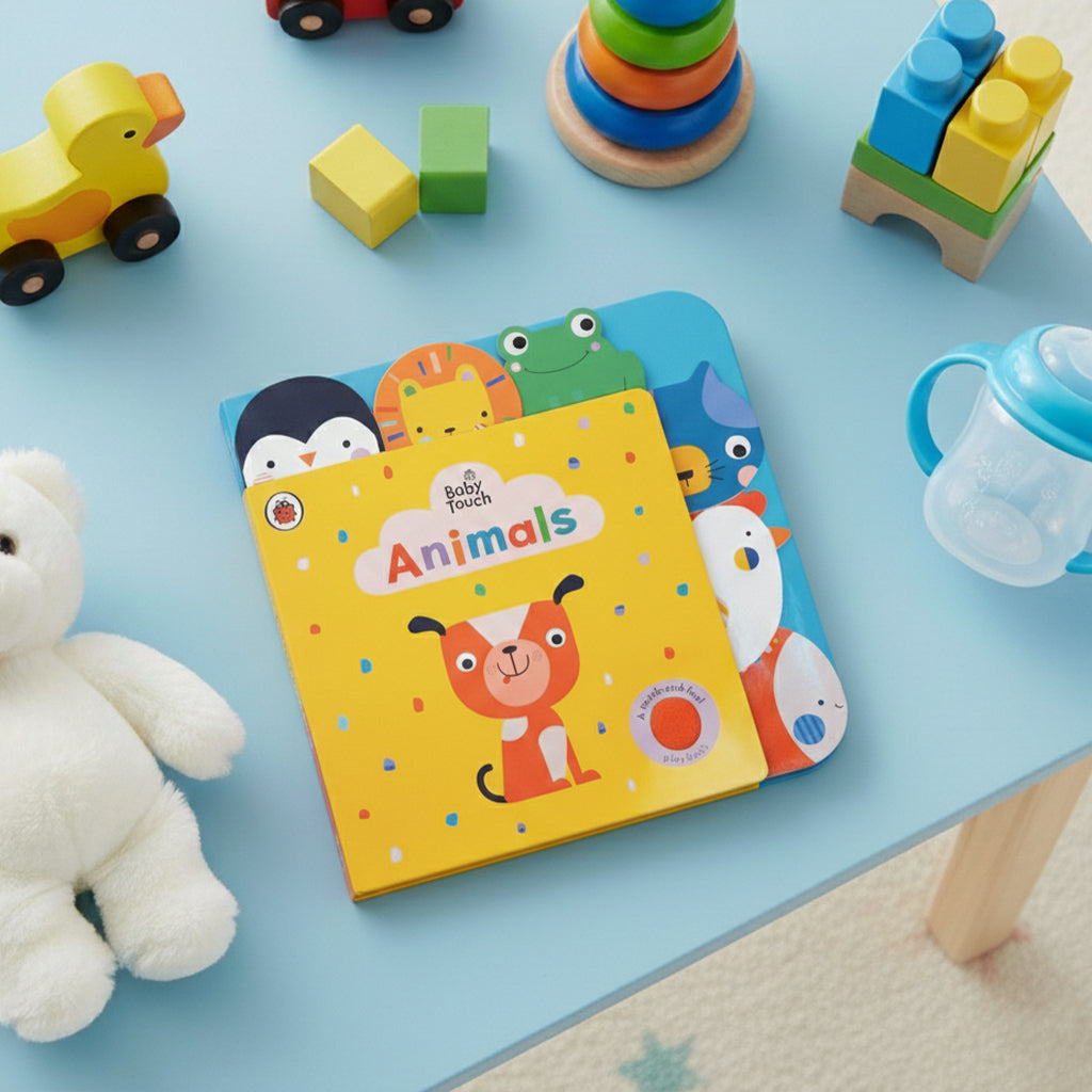 Baby Touch: Animals Tab Book – Touch-and-Feel Board Book for Newborns