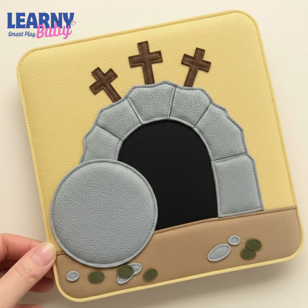 Personalized Easter Quiet Book for Kids – Custom Name Sensory Busy Book, Bunny & Egg Learning Activity Book, Easter Gift for Toddlers