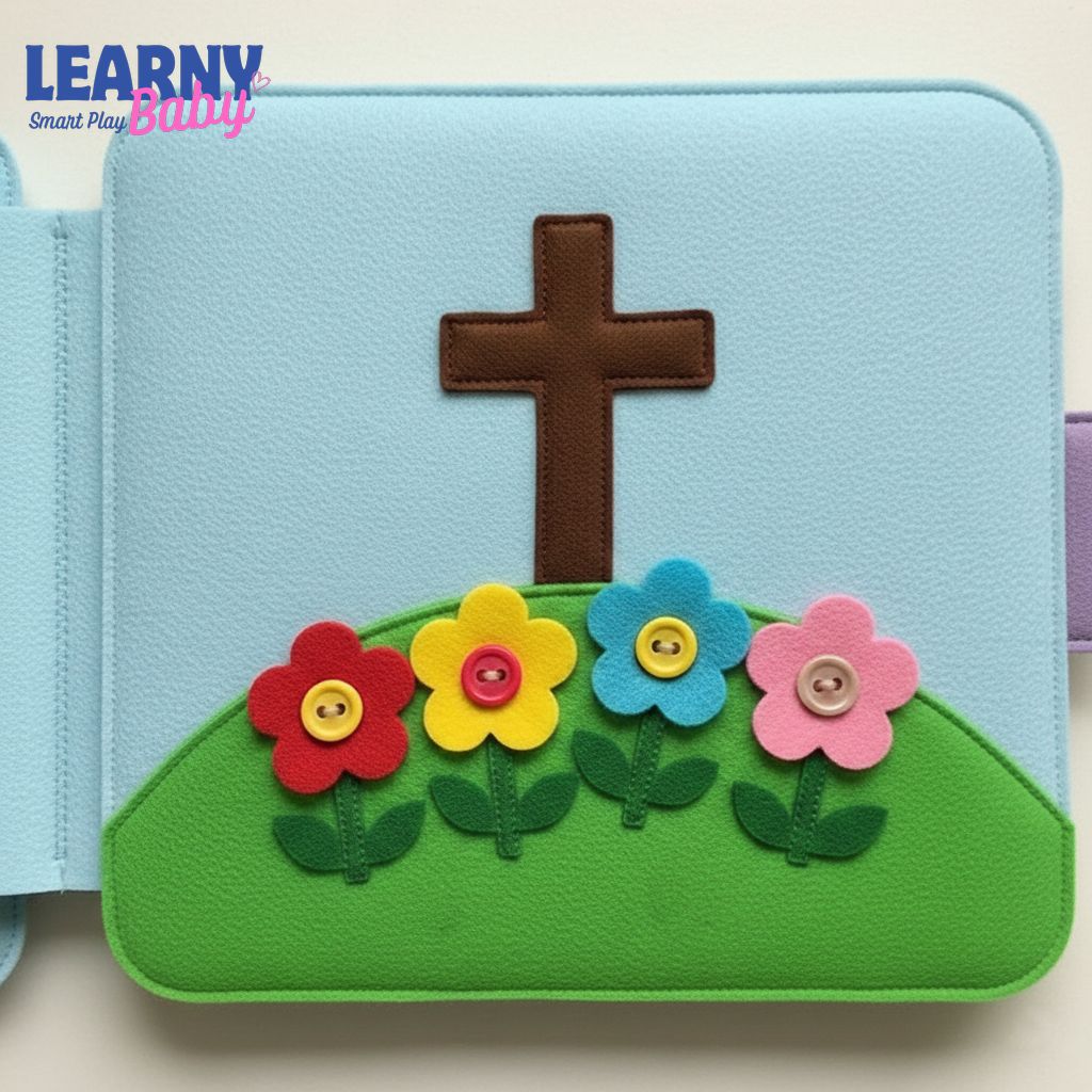 Personalized Easter Quiet Book for Kids – Custom Name Sensory Busy Book, Bunny & Egg Learning Activity Book, Easter Gift for Toddlers