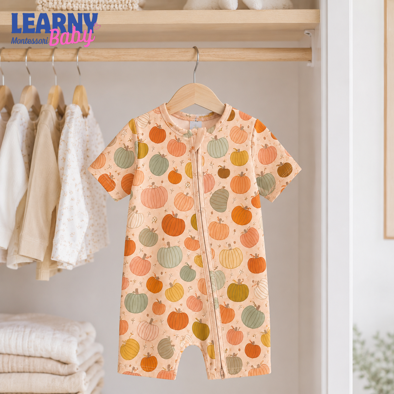 Vintage Pumpkin Patch Convertible Zippy – Baby’s First Fall Outfit