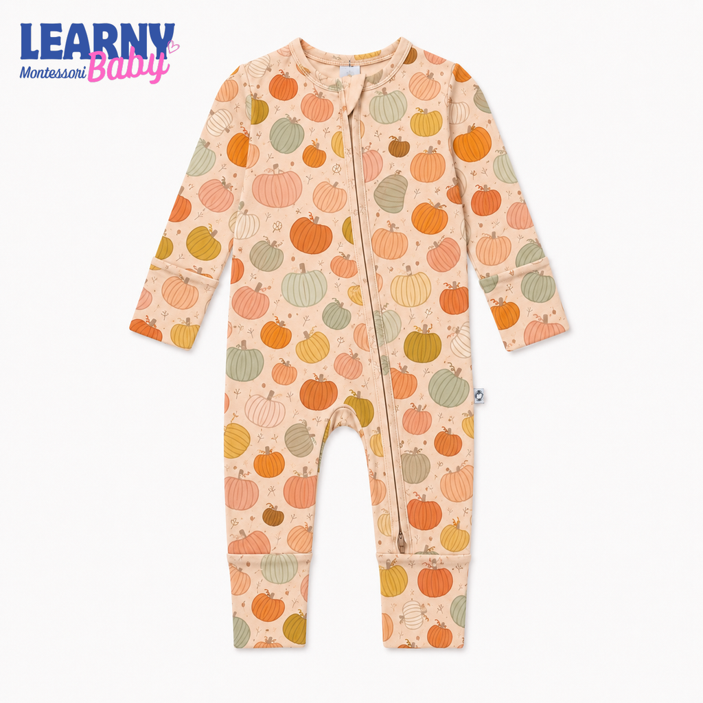 Vintage Pumpkin Patch Convertible Zippy – Baby’s First Fall Outfit